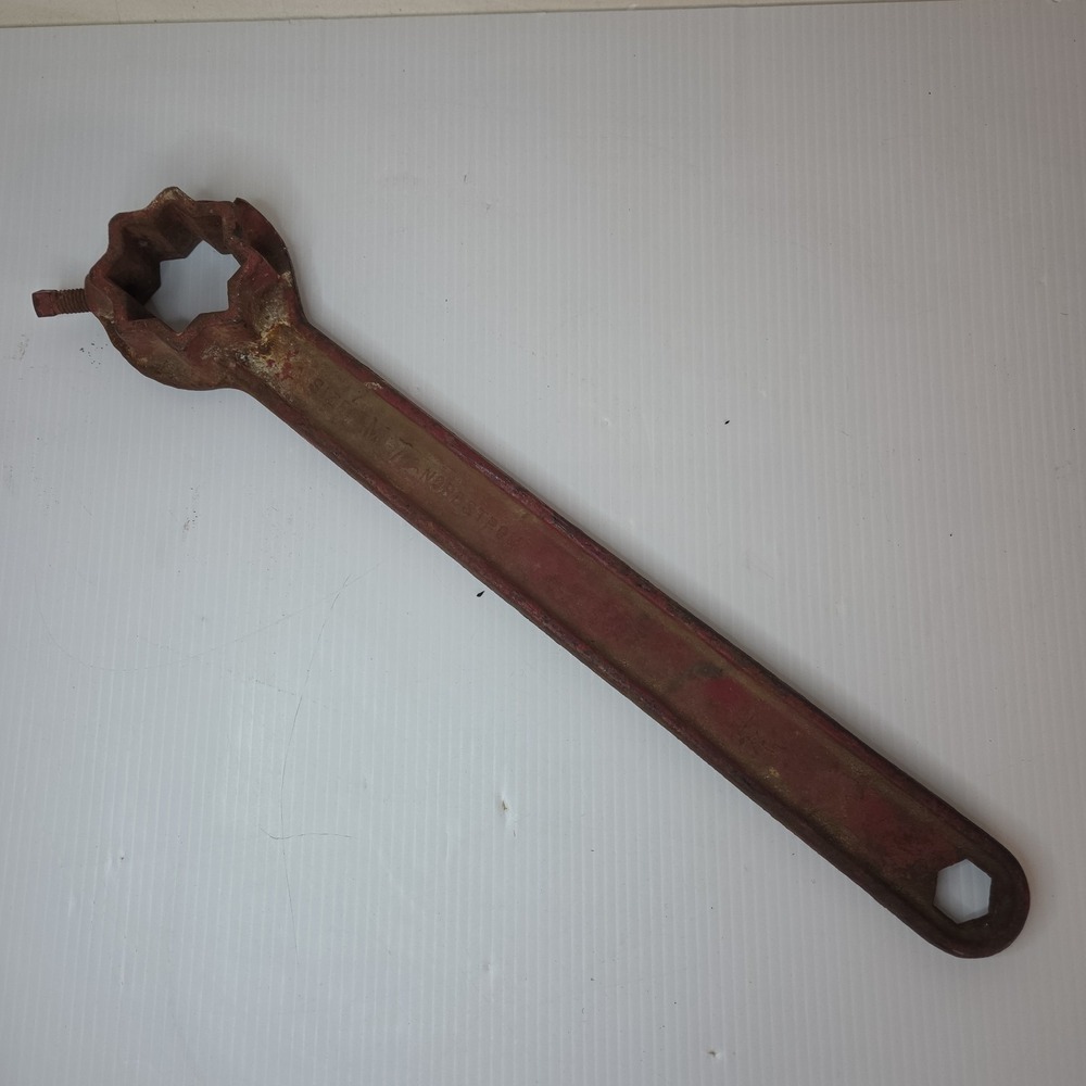 Vintage Nordstrom M7 Valve Wrench Red Industrial Tool